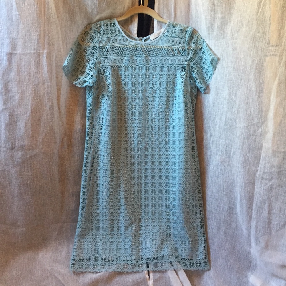 LOFT Mint Lace Mini Dress